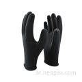 Hespax Treasable Work Gloves Nylon Black